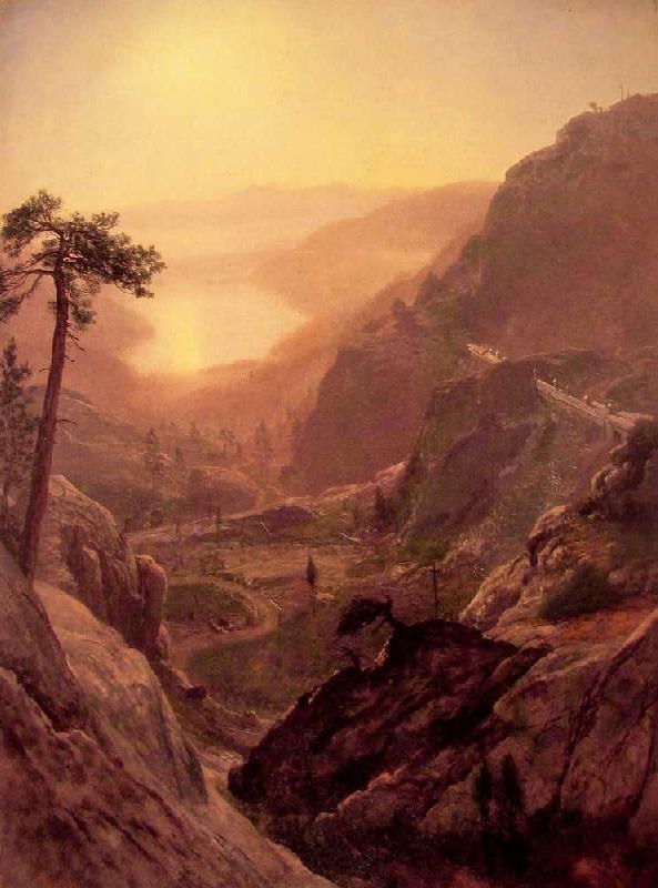 Albert Bierstadt View of Donner Lake, California oil painting image